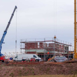 Blick auf die Baustelle am 18. Febr. '14 / © 2014 Arche KaNaum (NH)