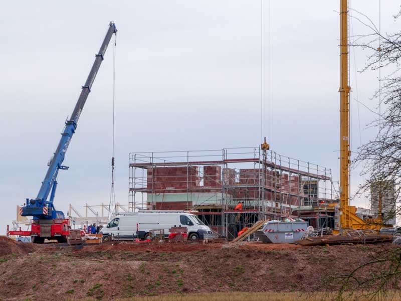 Blick auf die Baustelle am 18. Febr. '14 / © 2014 Arche KaNaum (NH)