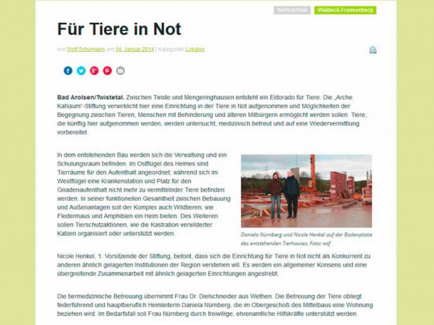 Zeitungsartikel vom Eder-Diemel-Tipp v. 14.01.'14 / © 2014 Eder-Diemel-Tipp (W. Schumann)