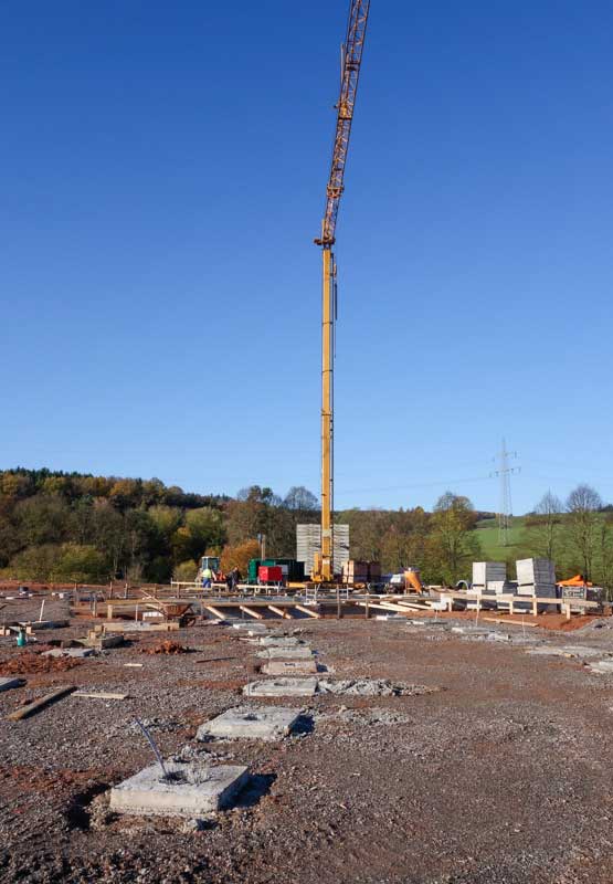 Blick auf die Baustelle unseres Tierhauses am 11. Nov. / © 2013 Arche KaNaum (NH)