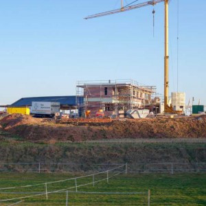 Blick auf unsere Tierhaus- Baustelle am 12. März '14 / © 2014 Arche KaNaum (NH)