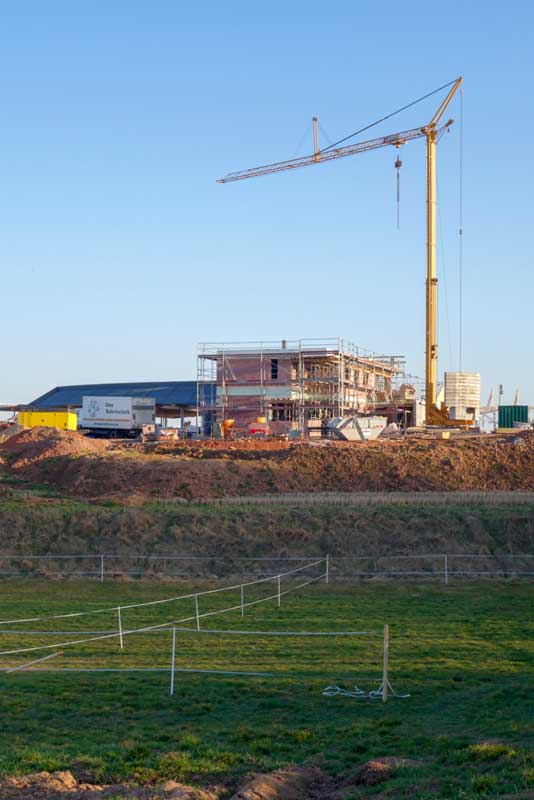 Blick auf unsere Tierhaus- Baustelle am 12. März '14 / © 2014 Arche KaNaum (NH)