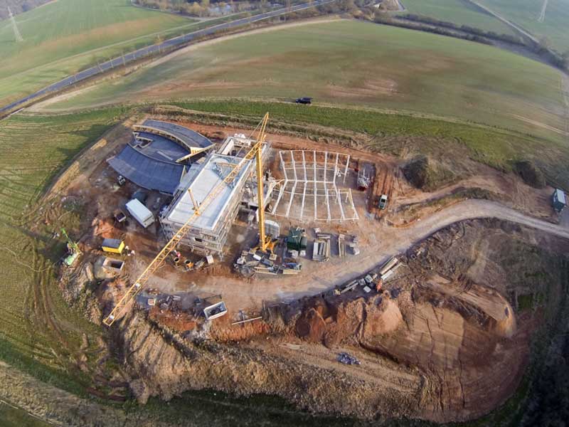 Luftaufnahme unseres Tierhauses am 14. März '14 / © 2014 Arche KaNaum (RH/NH)