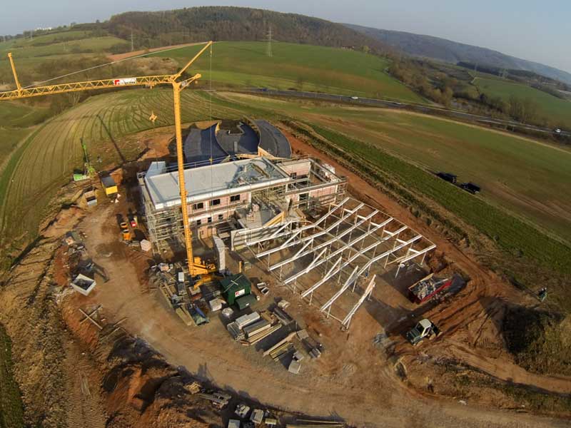 Luftaufnahme unseres Tierhauses am 14. März '14 / © 2014 Arche KaNaum (RH/NH)