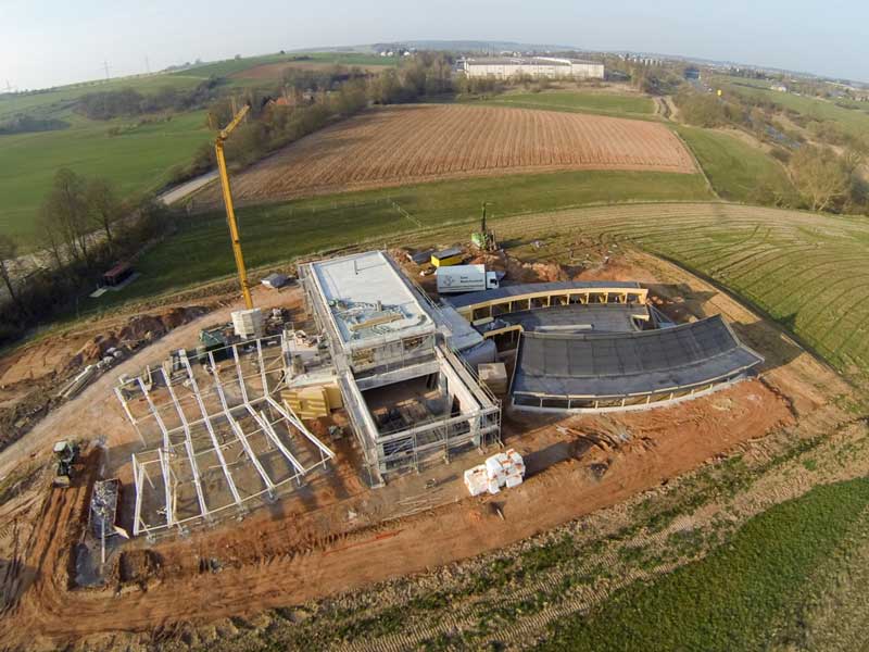 Luftaufnahme unseres Tierhauses am 14. März '14 / © 2014 Arche KaNaum (RH/NH)