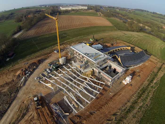 Luftaufnahme unseres Tierhauses am 14. März '14 / © 2014 Arche KaNaum (RH/NH)